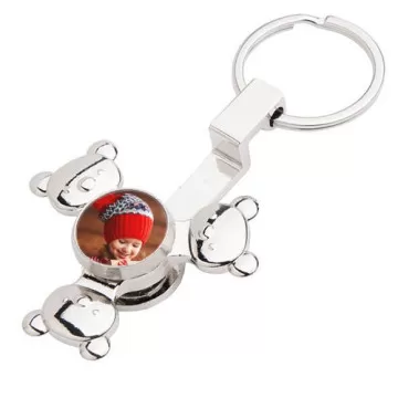 Portachiavi panda personalizzato con spinner a mano