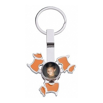 Portachiavi per cani spinner a mano colorato personalizzato