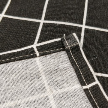 Grembiule a quadri nero con stampa fotografica