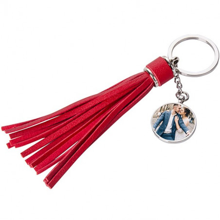 Portachiavi in penna rossa in pelle Portachiavi in penna rossa in pelle