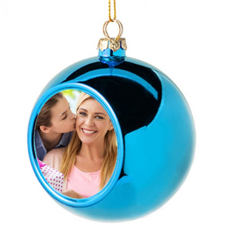 palla di natale blu personalizzato palla di natale blu personalizzato