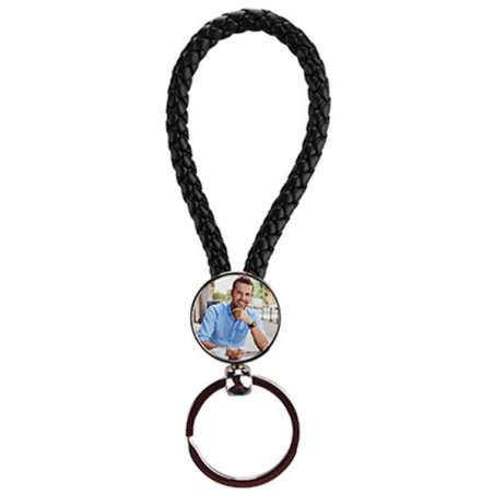 portachiavi nero corda stampata portachiavi nero corda stampata