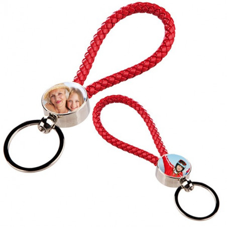 portachiavi in corda rossa 2 foto stampate portachiavi in corda rossa 2 foto stampate
