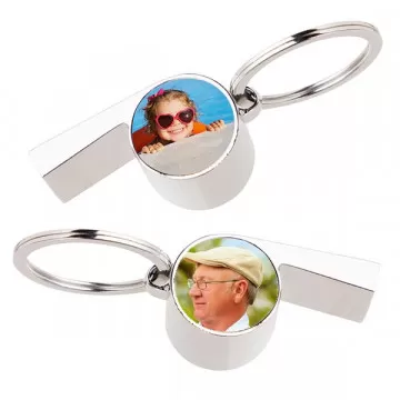 Portachiavi con fischietto da personalizzare con una foto