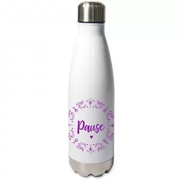 Bottiglia di thermos bianca