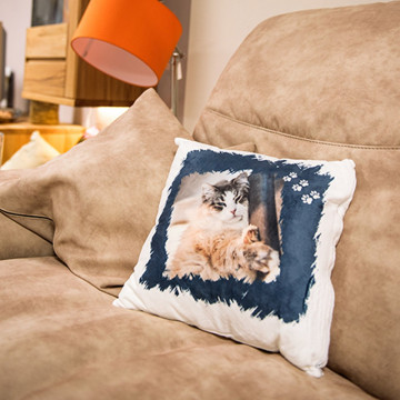 Morbido cuscino in pile con foto |Cuscino accogliente personalizzato