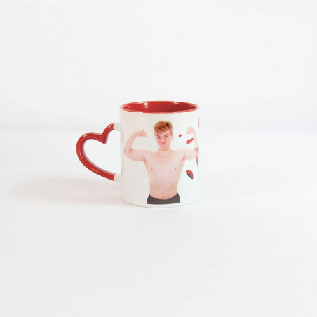 Tazza cuore rosso con foto