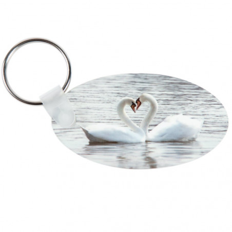 Portachiavi Ovale con stampa fotografica a doppio lato Portachiavi Ovale con stampa fotografica a doppio lato