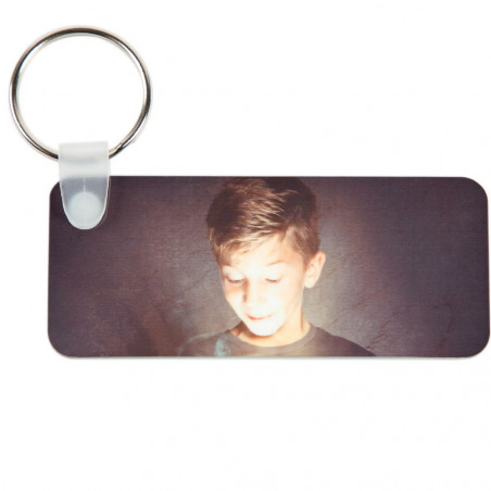 Portachiavi rettangolo lungo con 2 foto Portachiavi rettangolo lungo con 2 foto