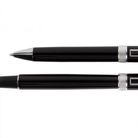 Penne in metallo nero personalizzate e incise Penne in metallo nero personalizzate e incise