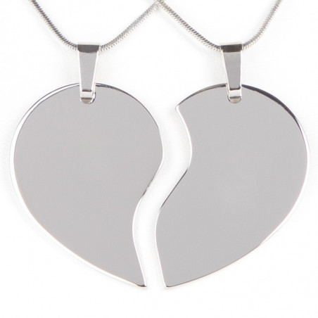 set di 2 cuori a ciondoli personalizzati set di 2 cuori a ciondoli personalizzati