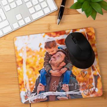 Tappetino per mouse con foto a tema cornice a cuore