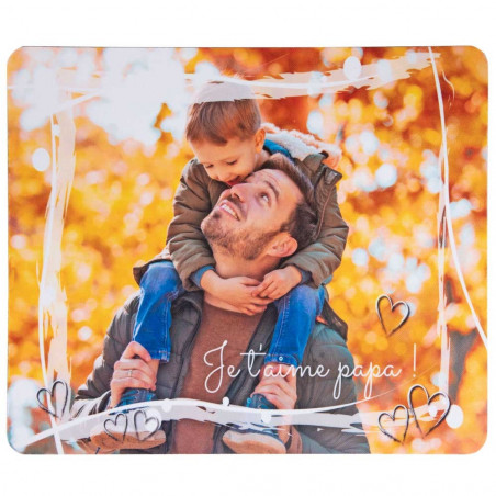 Mouse mat foto rettangolo cornice e cuore personalizzabile Mouse mat foto rettangolo cornice e cuore personalizzabile