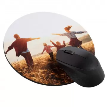 Tappetino mouse rotondo personalizzato con foto