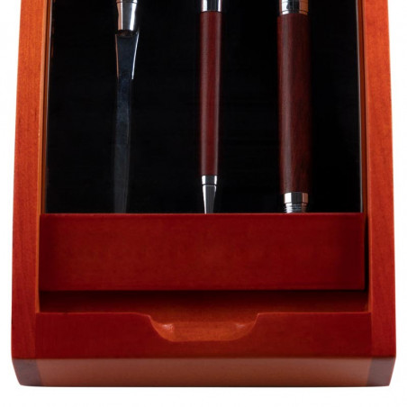 Personalizzazione della cassa della penna dell'ufficio in legno Personalizzazione della cassa della penna dell'ufficio in legno