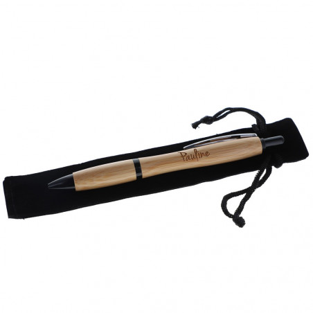 Bamboo penna a sfera in legno inciso Bamboo penna a sfera in legno inciso