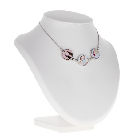 Collana personalizzata 3 foto rotonde Collana personalizzata 3 foto rotonde