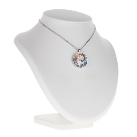Collana rotonda in metallo con personalizzazione della foto Collana rotonda in metallo con personalizzazione della foto