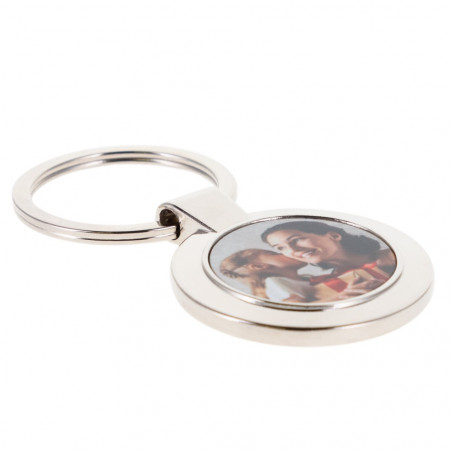 Portachiavi rotondo personalizzato con foto Portachiavi rotondo personalizzato con foto