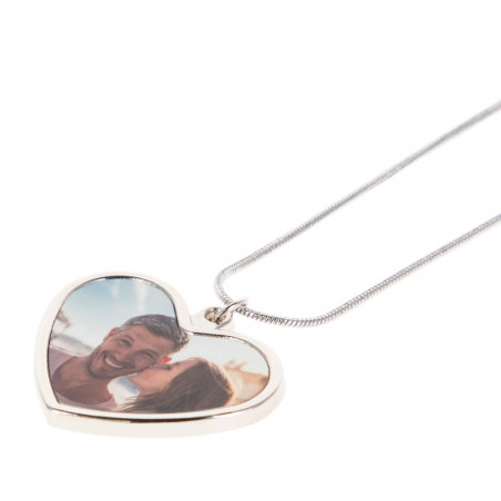 Ciondolo e cuore collana con foto personalizzata