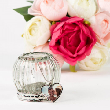 Collana con pendente a cuore con foto