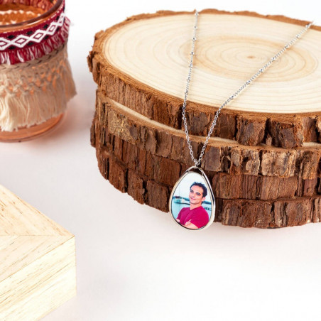 Collana ovale con foto personalizzata Collana ovale con foto personalizzata