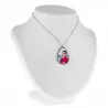 Ciondolo e collana in forma ovale foto personalizzata