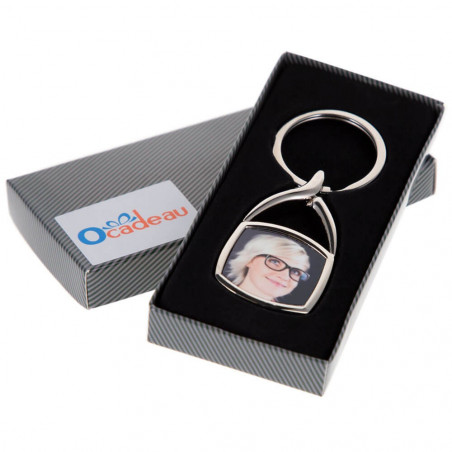 Porta chiave quadrata sobria e moderna foto personalizzata Porta chiave quadrata sobria e moderna foto personalizzata