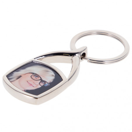 Personalizzazione Portachiavi quadrato con foto Personalizzazione Portachiavi quadrato con foto