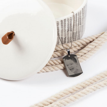 Gioielli con ciondolo in argento personalizzabili - Collana con foto incisa