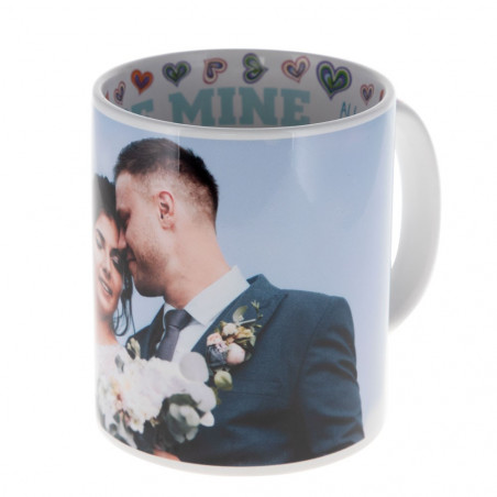Personalizzato bianco tazza foto in amore Personalizzato bianco tazza foto in amore