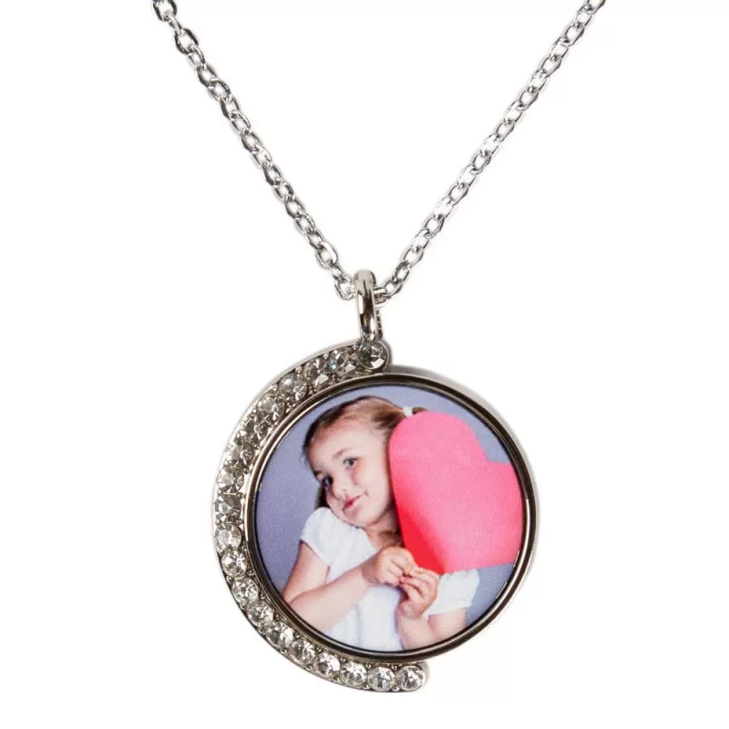 Collana personalizzata con strass rotondi