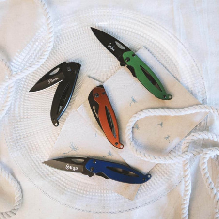 Personalizzazione tasca coltello nero incisione Personalizzazione tasca coltello nero incisione