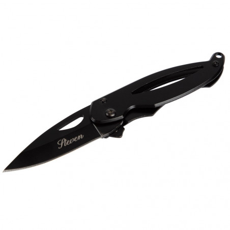 Personalizzazione nero inciso coltello da tasca Personalizzazione nero inciso coltello da tasca