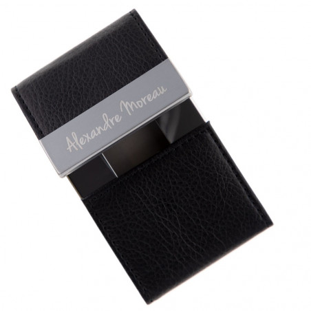 Personalizzazione porta carte in pelle e metallo da bruciare Personalizzazione porta carte in pelle e metallo da bruciare