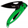 Coltello in acciaio verde con incisione