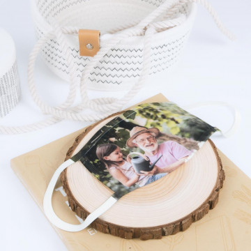 Mascherina in tessuto personalizzata per viso riutilizzabile