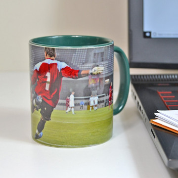Tazza verde scuro da personalizzare con foto