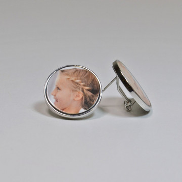 Orecchini per unghie rotondi con foto