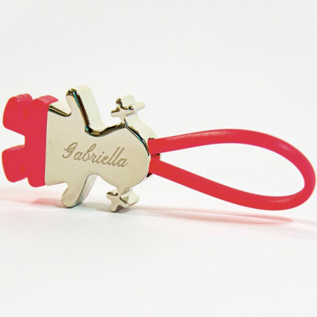 Keyring rosa ragazza testo incisione Keyring rosa ragazza testo incisione