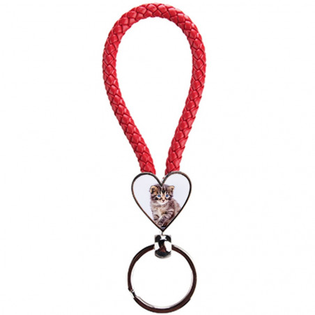 portachiavi cuore personalizzato corda rossa