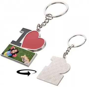 Adoro i portachiavi da personalizzare con una foto - Portachiavi I Love