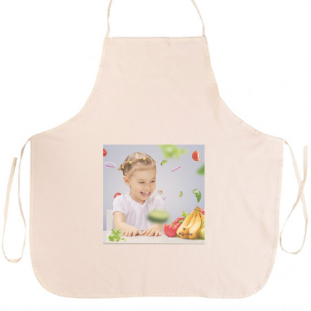 Grembiule in tela beige personalizzato Grembiule in tela beige personalizzato