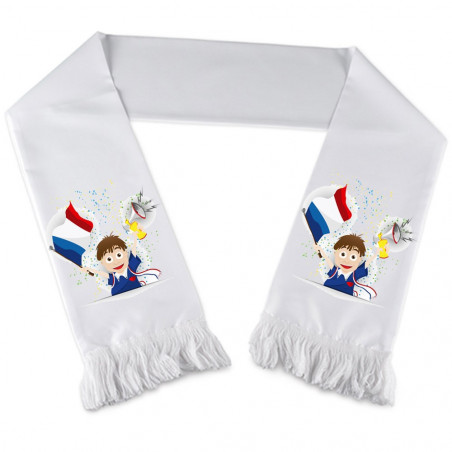 sciarpa personalizzata bianca