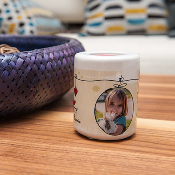 Portacandele da personalizzare con una foto