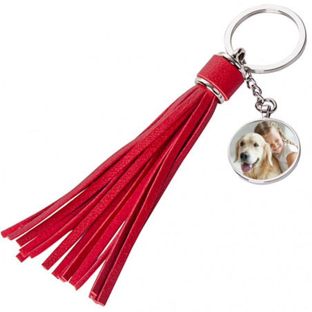 Portachiavi lunga piuma rossa foto Portachiavi lunga piuma rossa foto