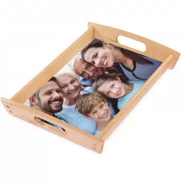 Vassoio personalizzato con foto in legno | Idea regalo originale