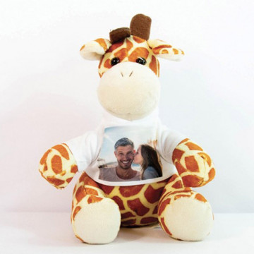 Peluche a forma di giraffa personalizzata con la tua foto
