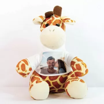Peluche a forma di giraffa personalizzata con la tua foto