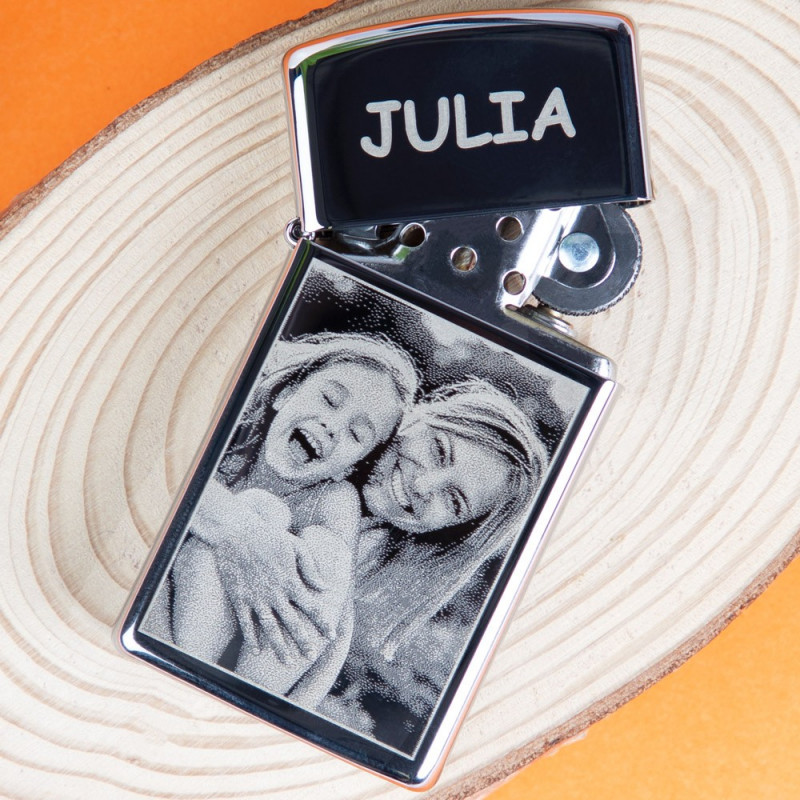 Zippo argento slim accendino personalizzabile